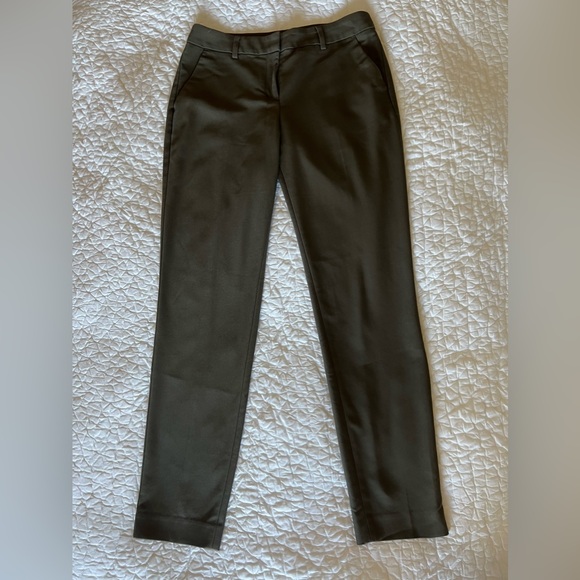 Express Columnist Cropped Pant- Olive Green - Picture 1 of 3